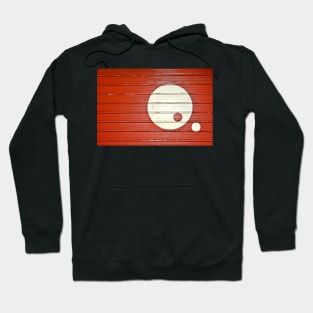 Yin Yang In Red And White Hoodie